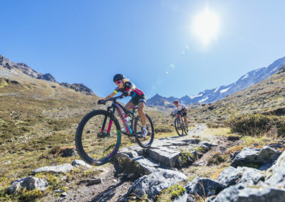 Mountainbiker in Klosters-Davos